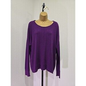 Two Twenty Five Purple Cashmere Blend Sweater Womens Large Casual Office Career